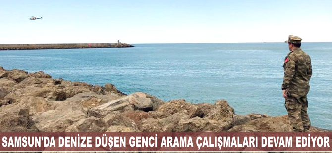 Samsun’da tekneden düşen genci arama çalışmaları devam ediyor