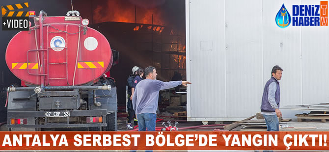 Antalya Serbest Bölge'de bir tekne imalathanesinde yangın çıktı!