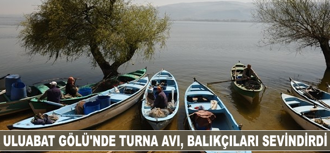 Uluabat Gölü'nde turna avı balıkçıları sevindirdi