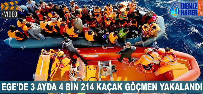 Ege'de 3 ayda 4 bin 214 kaçak göçmen yakalandı