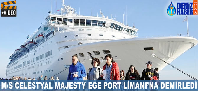 M/S Celestyal Majesty, bin 700 yolcusuyla Ege Port Limanı'na demirledi