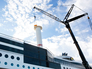 M/S VIKING GRACE, rüzgar gücüyle desteklendi