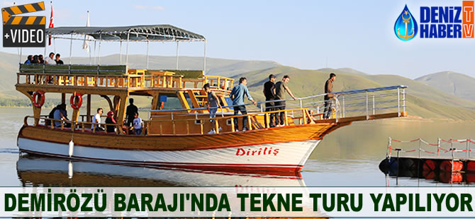 Demirözü Barajı'nda tekne turu yapılıyor