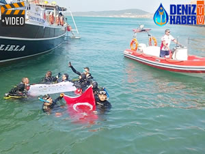 Ayvalık'ta deniz dibi temizleme çalışması yapıldı