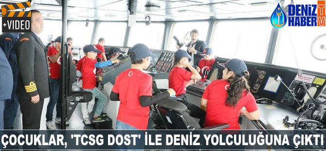 Çocuklar, 'TCSG Dost' ile deniz yolculuğuna çıktı