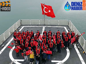 Çocuklar, 'TCSG Dost' ile deniz yolculuğuna çıktı