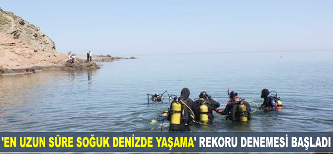 'En Uzun Süre Soğuk Denizde Yaşama' rekoru denemesi başladı