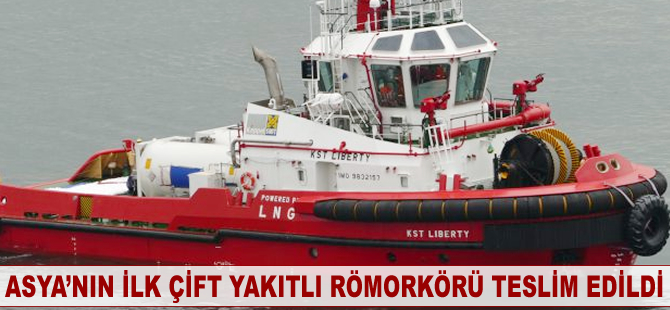 Asya'nın ilk çift yakıtlı römorkörü teslim edildi
