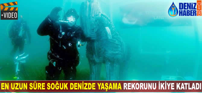 Cem Karabay, 'En Uzun Süre Soğuk Denizde Yaşama' rekorunu ikiye katladı