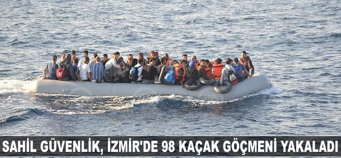 Sahil Güvenlik, İzmir'de 98 kaçak göçmeni yakaladı