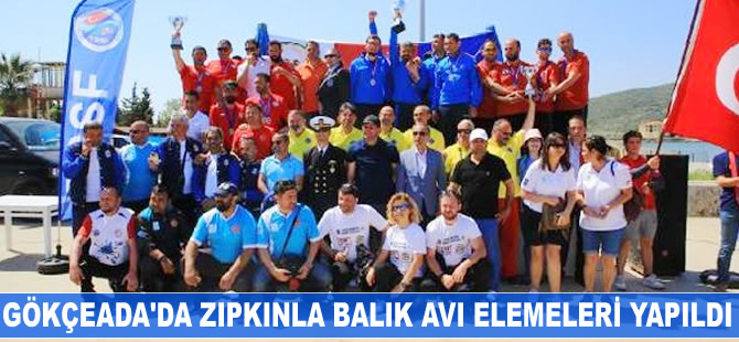 Gökçeada'da zıpkınla balık avı elemeleri yapıldı