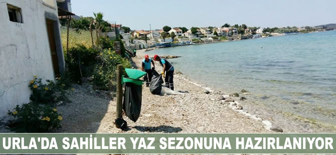 Urla'da sahiller yaz sezonuna hazırlanıyor