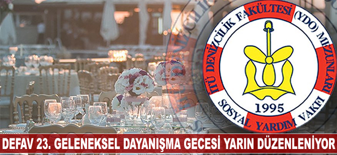 DEFAV 23. Geleneksel Dayanışma Gecesi yarın düzenleniyor