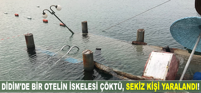 Didim'de bir otelin iskelesi çöktü, sekiz kişi yaralandı!
