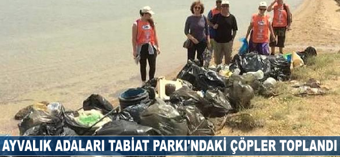 Ayvalık Adaları Tabiat Parkı'ndaki çöpler toplandı