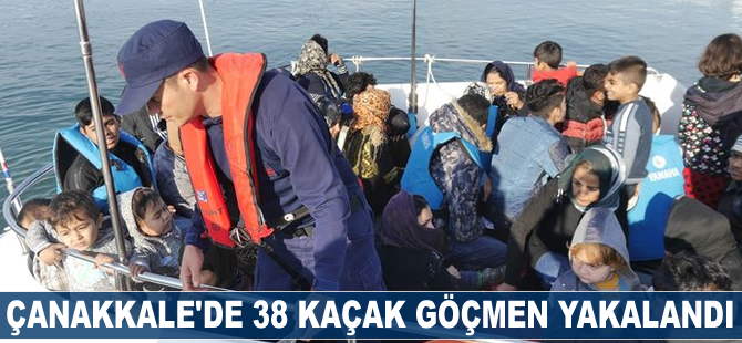 Çanakkale'de 38 kaçak göçmen yakalandı