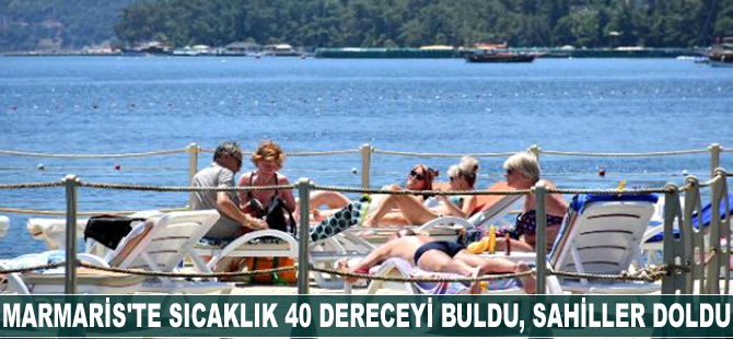 Marmaris'te sahiller turistlerle doldu