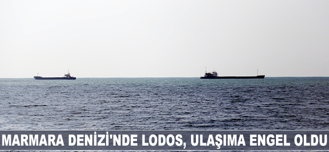 Marmara Denizi'nde lodos, deniz ulaşımına engel oldu
