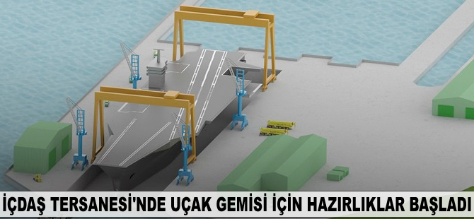 İÇDAŞ Tersanesi'nde uçak gemisi için hazırlıklar başladı