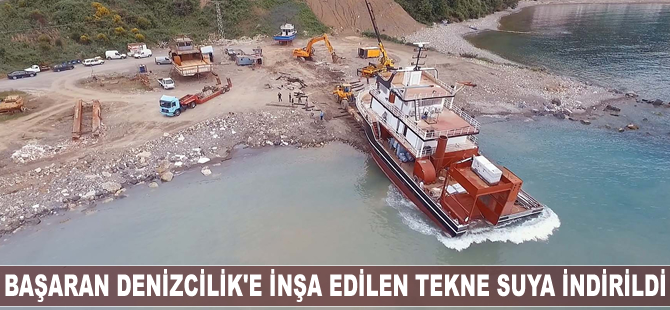 Başaran Denizcilik'e inşa edilen tekne suya indirildi