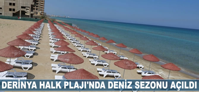 Derinya Halk Plajı'nda deniz sezonu açıldı