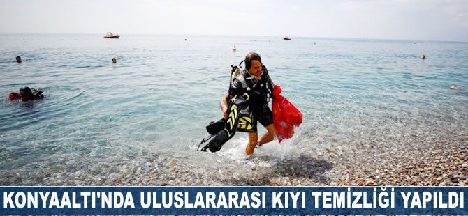 Konyaaltı'nda uluslararası kıyı temizliği yapıldı