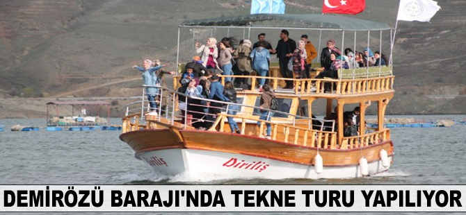Demirözü Barajı'nda tekne turu yapılıyor