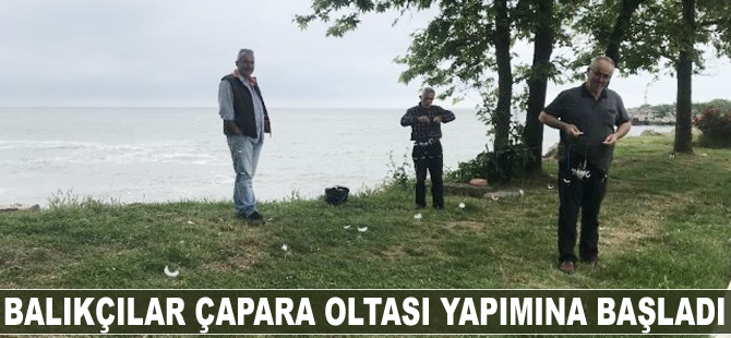 Balıkçılar çapara oltası yapımına başladı