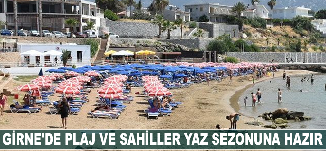 Girne'de plaj ve sahiller yaz sezonuna hazır