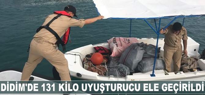 Didim'de tekneyle getirilen 131 kilo uyuşturucu ele geçirildi