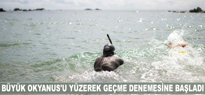 Ben Lecomte, Büyük Okyanus'u yüzerek geçme denemesine başladı