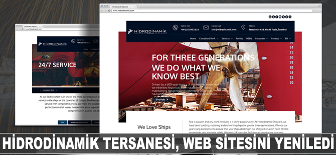 Hidrodinamik Tersanesi, web sitesini yeniledi
