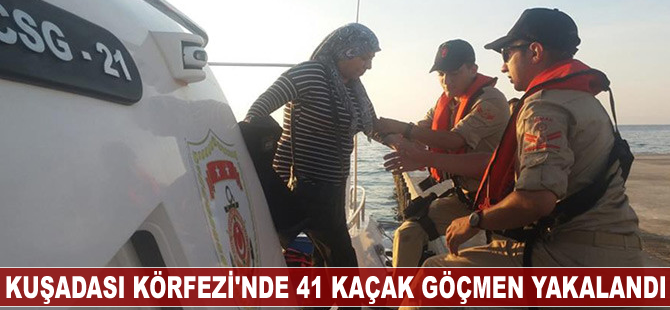 Kuşadası Körfezi’nde 41 kaçak göçmen yakalandı
