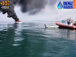Yalova açıklarında bir yat alev aldı!