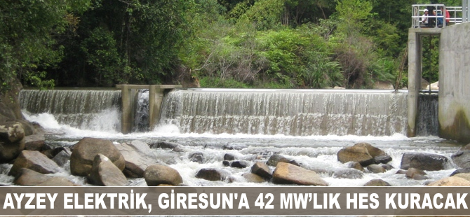 Ayzey Elektrik, Giresun’a 42 MW’lık HES kuracak