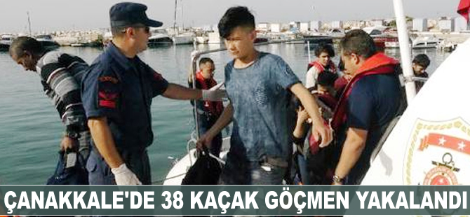 Çanakkale'de 38 kaçak göçmen yakalandı