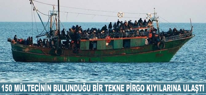 150 mültecinin bulunduğu bir tekne Pirgo kıyılarına ulaştı