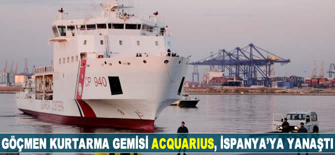 Göçmen kurtarma gemisi Acquarius, İspanya'ya yanaştı