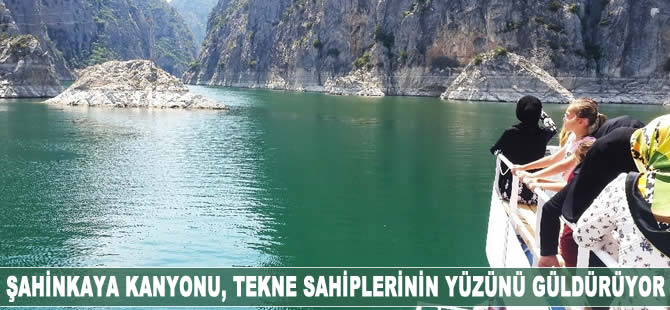 Şahinkaya Kanyonu, tekne sahiplerinin yüzünü güldürüyor