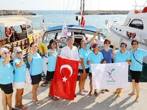 ‘Deniz Tutkusu Seyirde’ ekibi, Side’de mola verdi