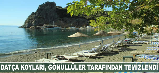 Datça koyları, gönüllüler tarafından temizlendi
