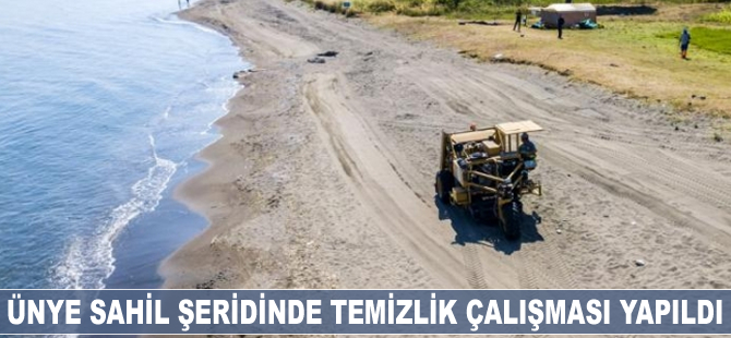 Ünye sahil şeridinde temizlik çalışması yapıldı