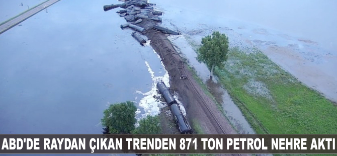 ABD'de raydan çıkan trenden 871 ton petrol nehre aktı