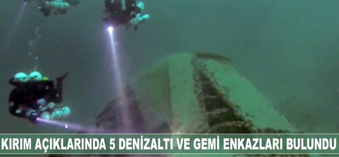 Kırım açıklarında 5 denizaltı ve gemi enkazları bulundu!