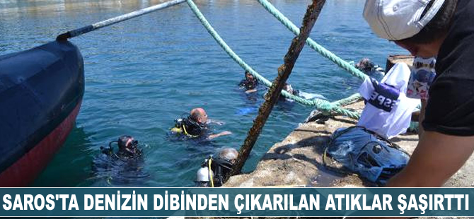 Saros'da denizin dibinden çıkarılan atıklar şaşırttı