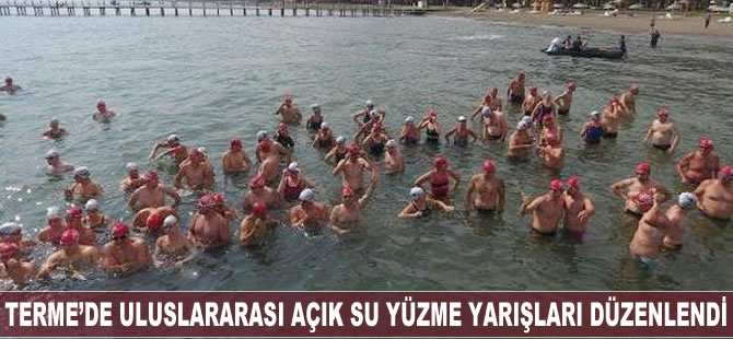 Terme'de Uluslararası Açık Su Yüzme Yarışları düzenlendi