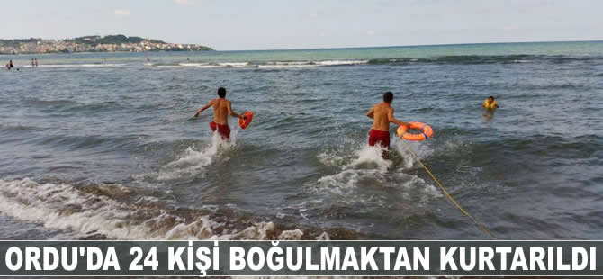 Ordu'da 24 kişi boğulmaktan kurtarıldı