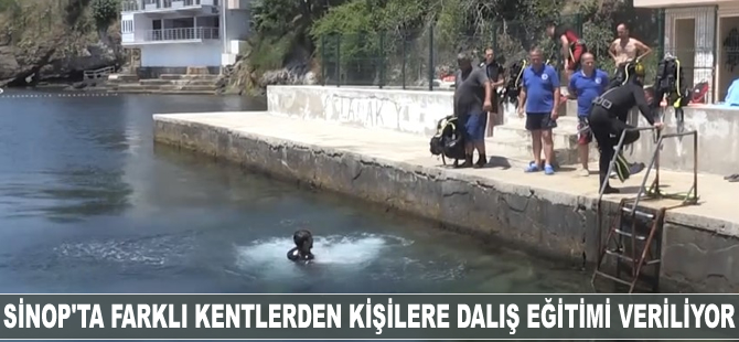 Sinop'ta farklı kentlerden kişilere dalış eğitimi veriliyor