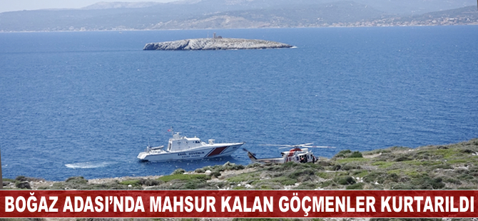 Boğaz Adası'nda mahsur kalan göçmenler kurtarıldı
