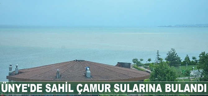 Ünye'de sahil çamur sularına bulandı